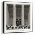 Elegant Art Deco Wall Art – Monochrome Architectural Carriage Scene