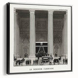 Elegant Art Deco Wall Art – Monochrome Architectural Carriage Scene