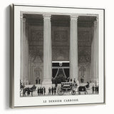 Elegant Art Deco Wall Art – Monochrome Architectural Carriage Scene