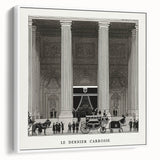 Elegant Art Deco Wall Art – Monochrome Architectural Carriage Scene