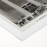 Elegant Art Deco Wall Art – Monochrome Architectural Carriage Scene