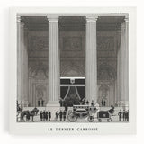 Elegant Art Deco Wall Art – Monochrome Architectural Carriage Scene