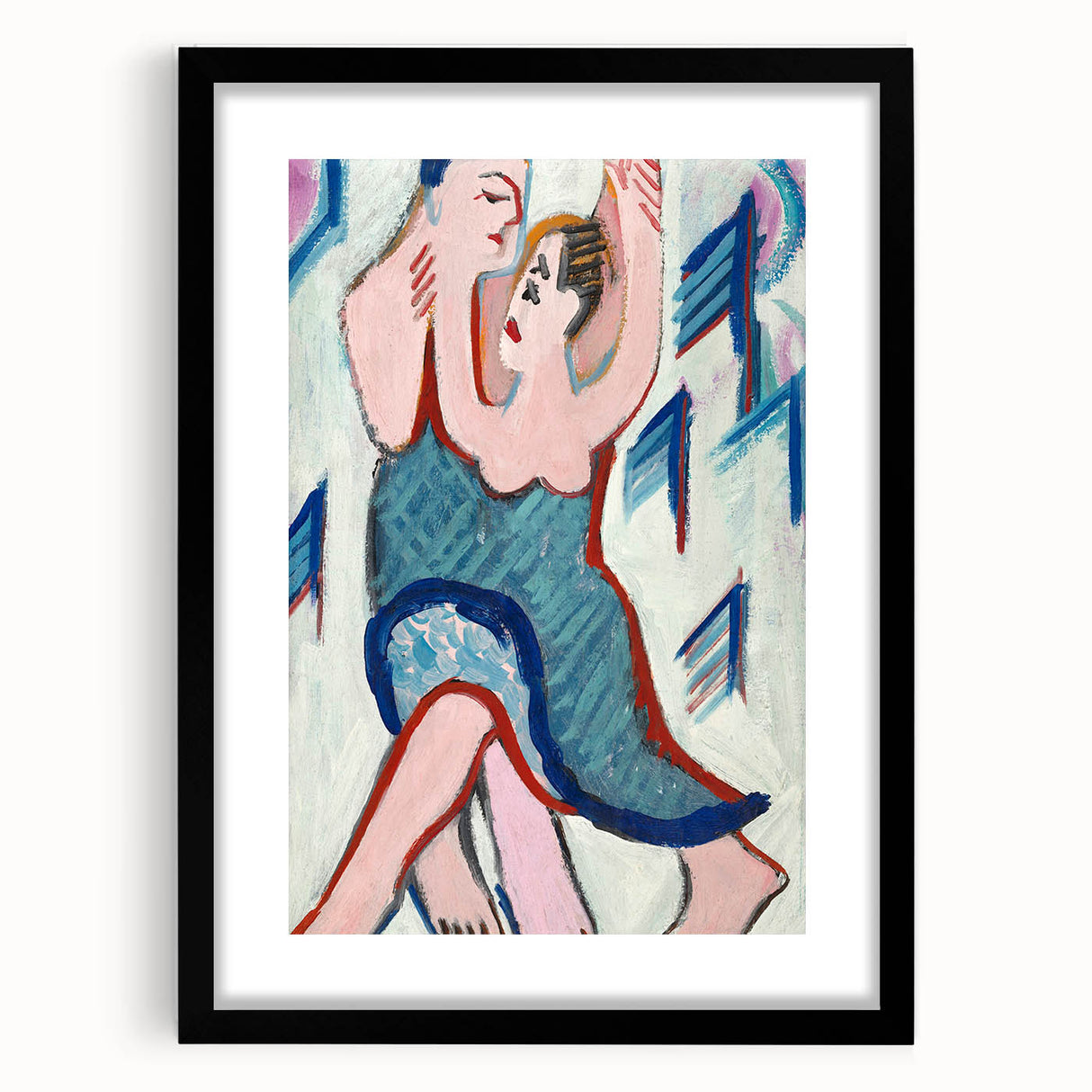Vibrant Expressionist Dancing Couple - Colorful Canvas Print