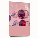 Large abstract wall art on acrylic glass depicting swirling blue and gray tones, suitable for bedroom or dining room decor.