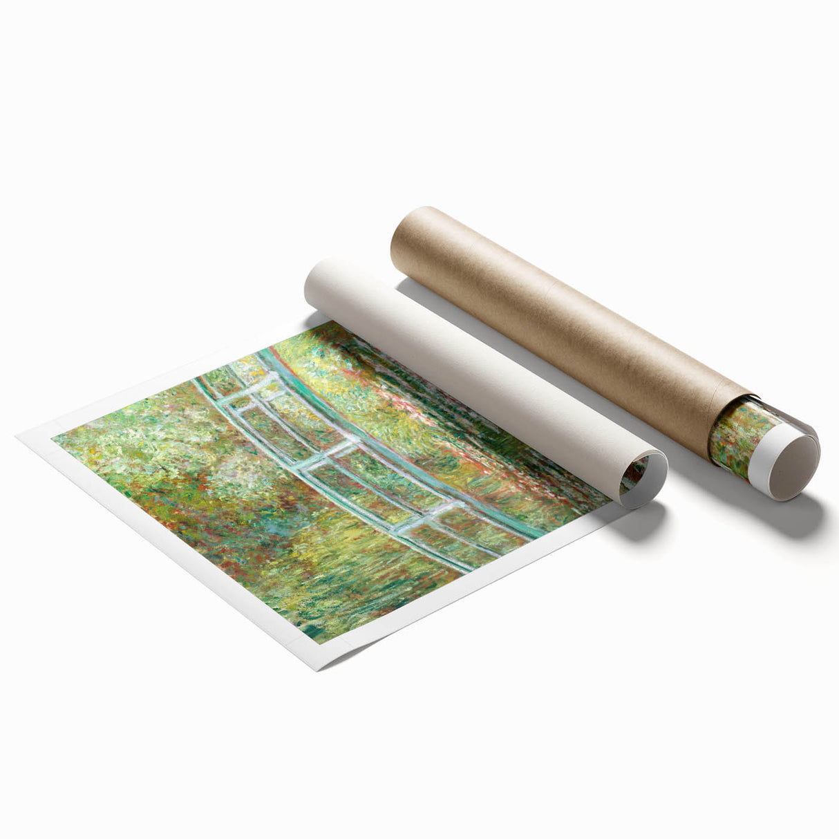 Claude Monet's Bridge over a Pond of Water Lilies - Serene Impressionist Art