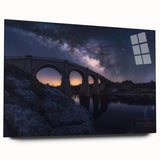 Acrylic glass landscape bridge design showcasing a modern structure in a side view, featuring clear lines and vibrant colors, perfect for contemporary decor.