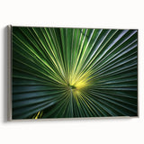 Framed canvas featuring a vintage landscape art painting with vibrant, colorful floral motifs on a black background.