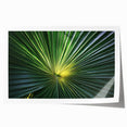 Close-up floral art on rolled print with vivid pink and green tones, ideal for dining room or bathroom wall decor.