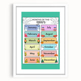 Months of the Year - Kids Educational Wall Art Learning Print