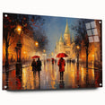 Acrylic print of Paris scenery in muted colors, ideal for bedroom or dining room decor.