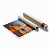 Extra large rolled print of a floral Parisian scene in pastel shades, ideal for classy bathroom wall art.