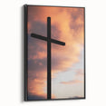 Black and white landscape art painting of spring on framed canvas, ideal for bedroom wall decor.