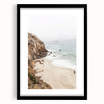 Extra large abstract art print featuring vibrant summer hues on a textured canvas, framed in black.