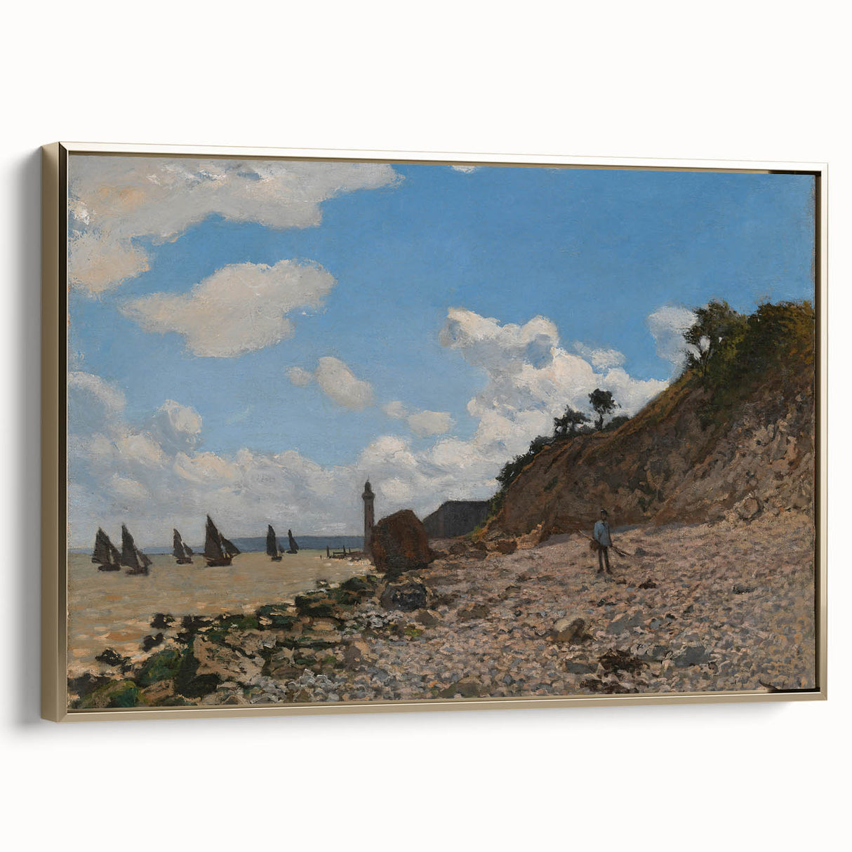 The Beach at Honfleur: Claude Monet's Impressionist Seascape Art