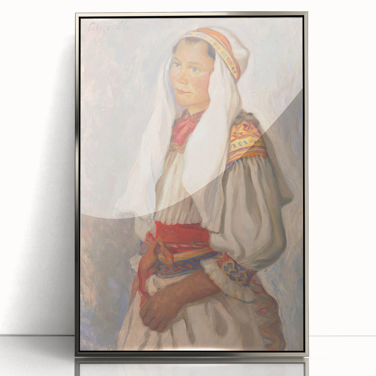 Modern Wall Art - Vibrant Portrait of Elegance in Minimalist Style