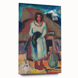 Modern Wall Art - Vibrant Village Scene with Abstract Appeal