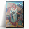 Modern Wall Art - Vibrant Village Scene with Abstract Appeal