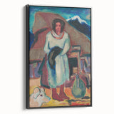 Modern Wall Art - Vibrant Village Scene with Abstract Appeal