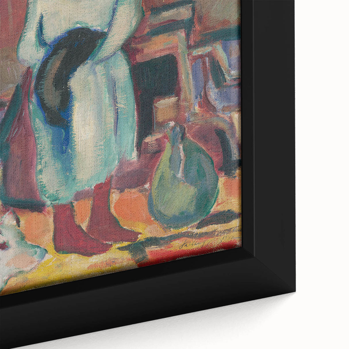 Modern Wall Art - Vibrant Village Scene with Abstract Appeal