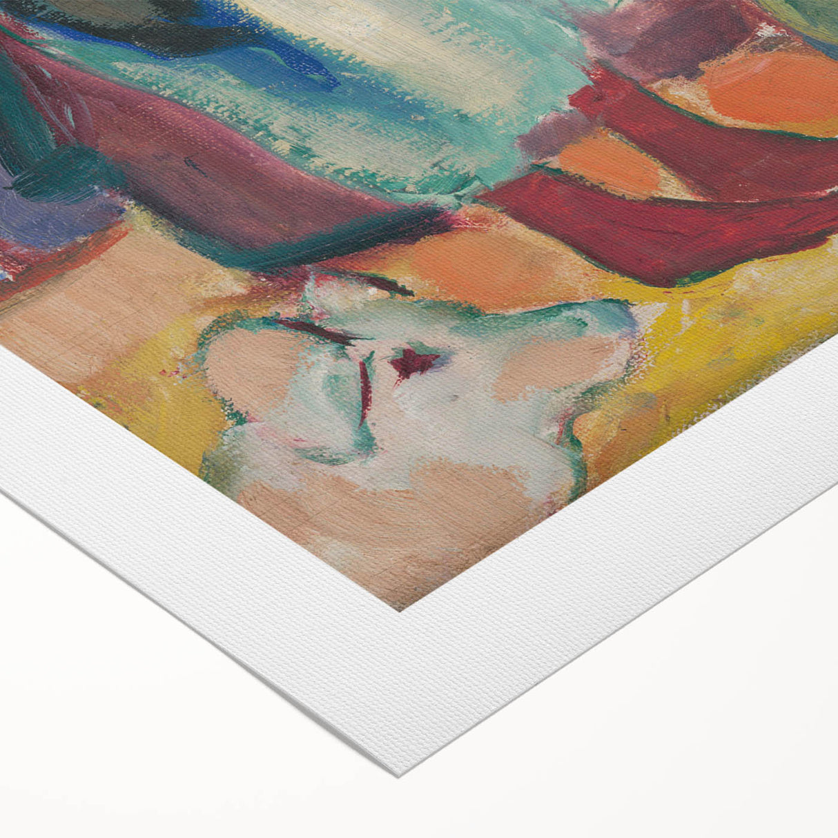 Modern Wall Art - Vibrant Village Scene with Abstract Appeal