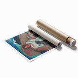 Modern Wall Art - Vibrant Village Scene with Abstract Appeal