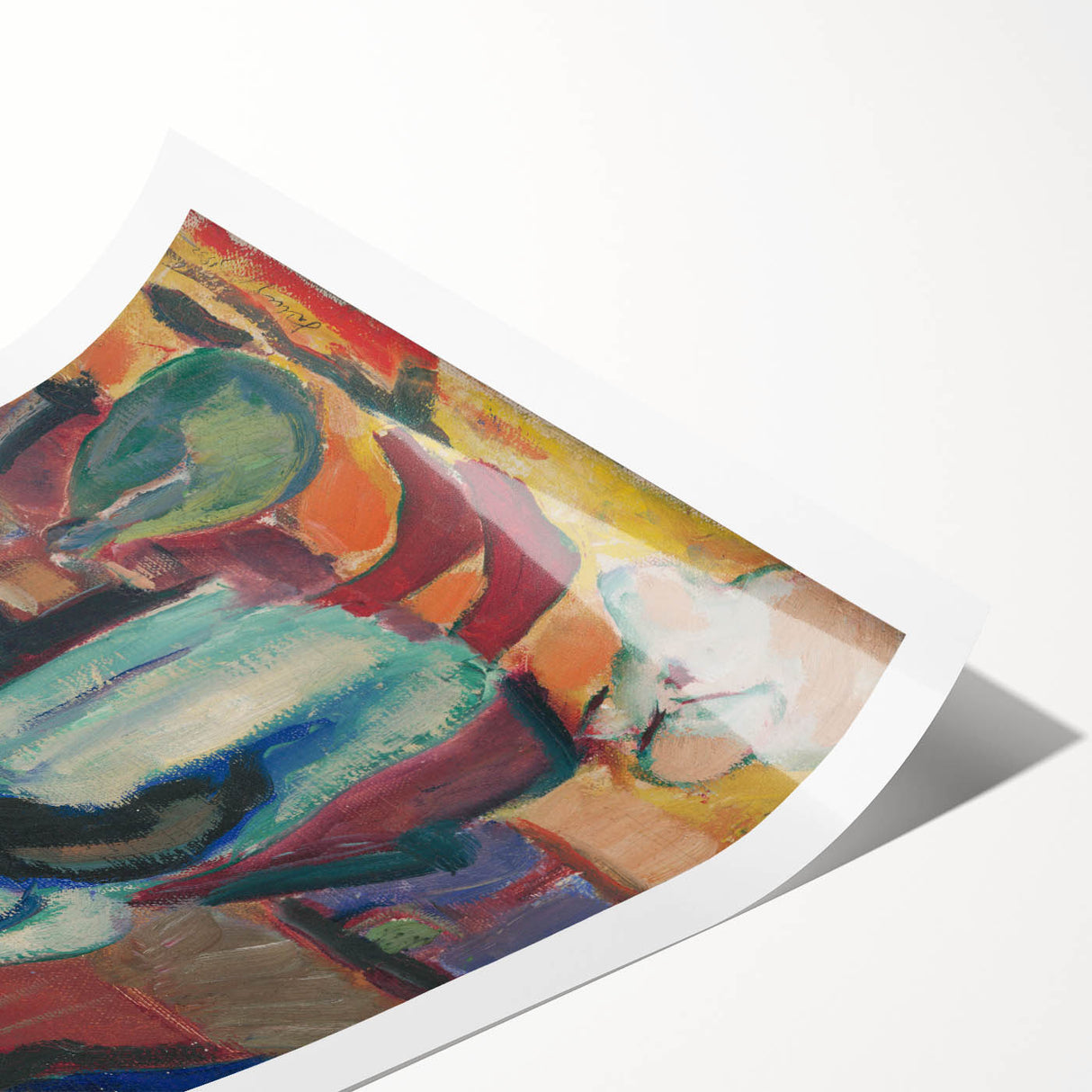 Modern Wall Art - Vibrant Village Scene with Abstract Appeal