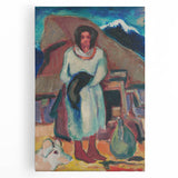 Modern Wall Art - Vibrant Village Scene with Abstract Appeal