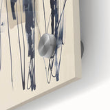 Acrylic Dining Room Artwork - Abstract Navy Blue Expression
