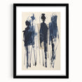 Acrylic Dining Room Artwork - Abstract Navy Blue Expression