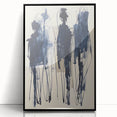 Acrylic Dining Room Artwork - Abstract Navy Blue Expression