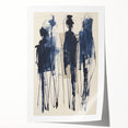 Acrylic Dining Room Artwork - Abstract Navy Blue Expression