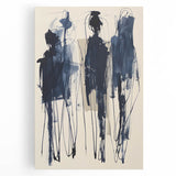 Acrylic Dining Room Artwork - Abstract Navy Blue Expression