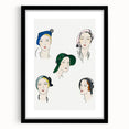 Elegant Art Deco Wall Art - Fashionable Women in Stylish Hats Print