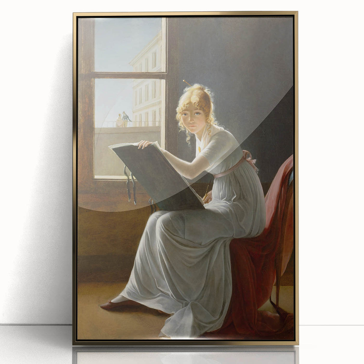 Neoclassical Art Print: Marie-Joséphine du Val d'Ognes - Elegant Poise