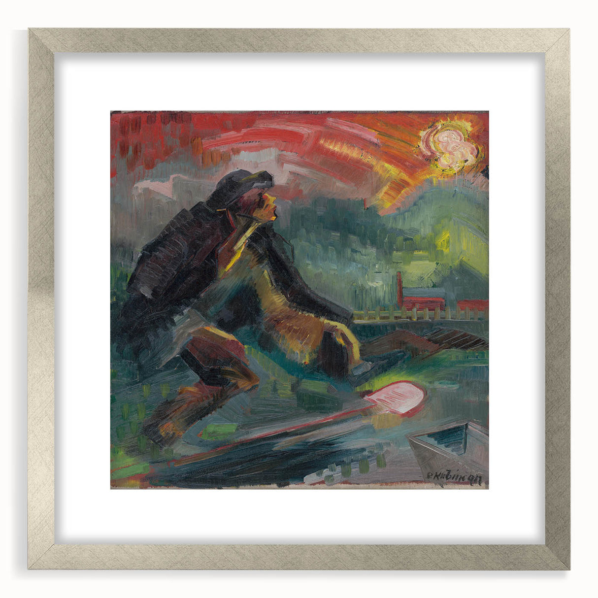 Powerful Expressionist Landscape - Dawn Canvas Print in Bold Colors
