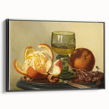 Black and white wall art featuring a vintage poster of a landscape painting on framed canvas, ideal for bedroom decor.