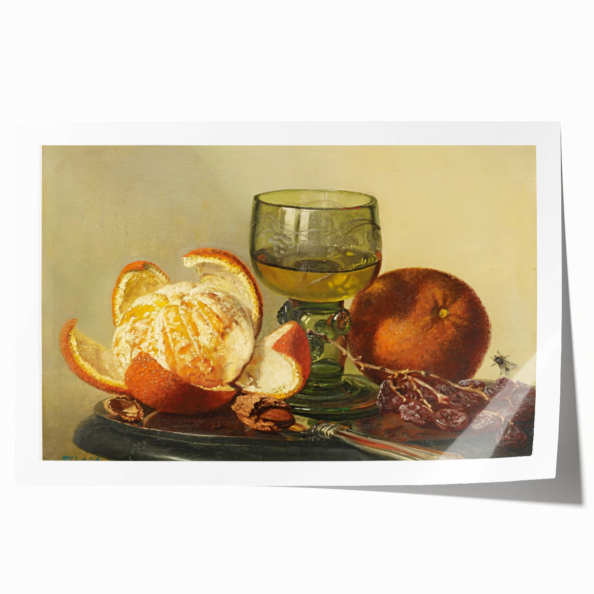Extra large rolled print featuring a floral design in pastel shades, ideal for art wall dining room or bathroom.