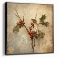 Holiday Decor Prints - Snowy Pine Tree Print Festive Canvas Art