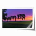 Rolling landscape print showcasing a picturesque countryside scene with vibrant green fields and a clear blue sky, elegantly packaged in a protective cardboard tube. Perfect for home decor enthusiasts looking to add a touch of nature to their space.