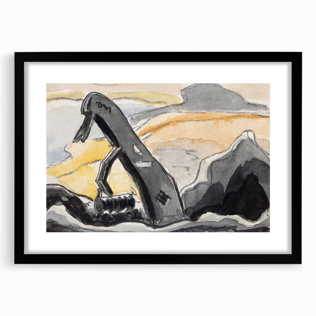 Modern Wall Art Print - Steam Shovel by Arthur Dove - Industrial Decor