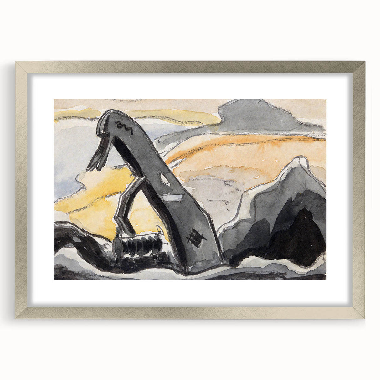 Modern Wall Art Print - Steam Shovel by Arthur Dove - Industrial Decor