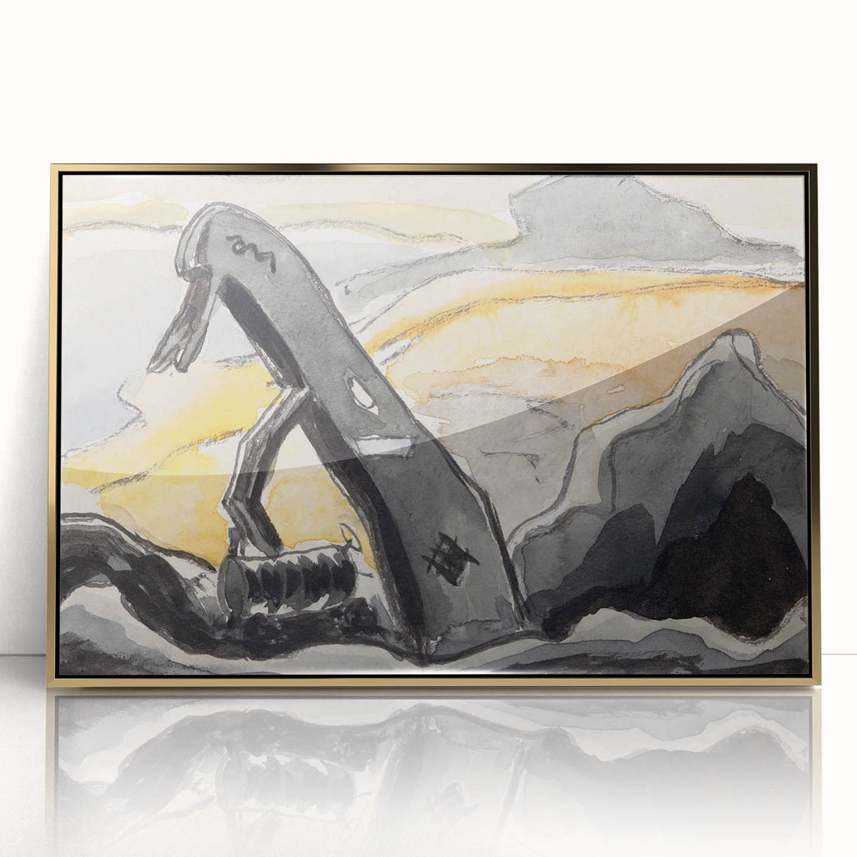 Modern Wall Art Print - Steam Shovel by Arthur Dove - Industrial Decor