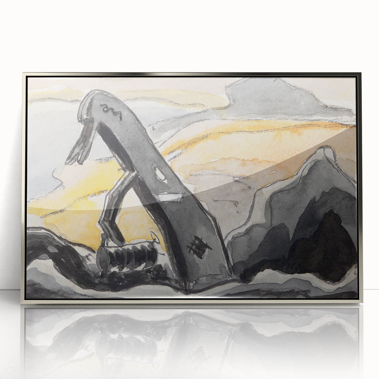 Modern Wall Art Print - Steam Shovel by Arthur Dove - Industrial Decor