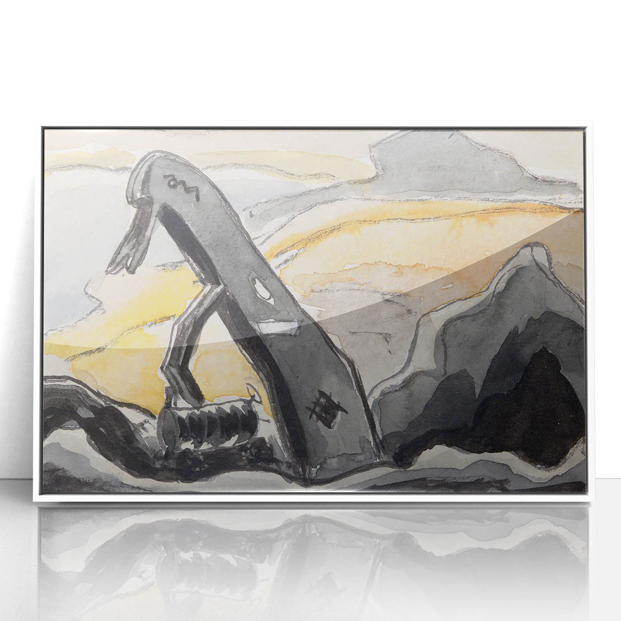 Modern Wall Art Print - Steam Shovel by Arthur Dove - Industrial Decor
