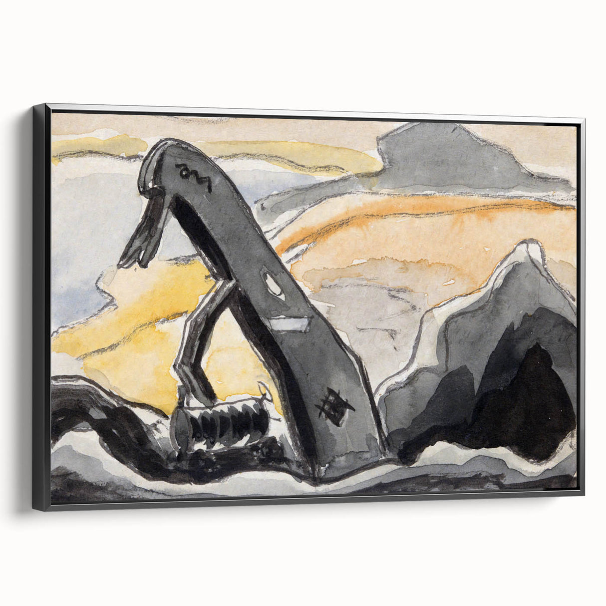Modern Wall Art Print - Steam Shovel by Arthur Dove - Industrial Decor