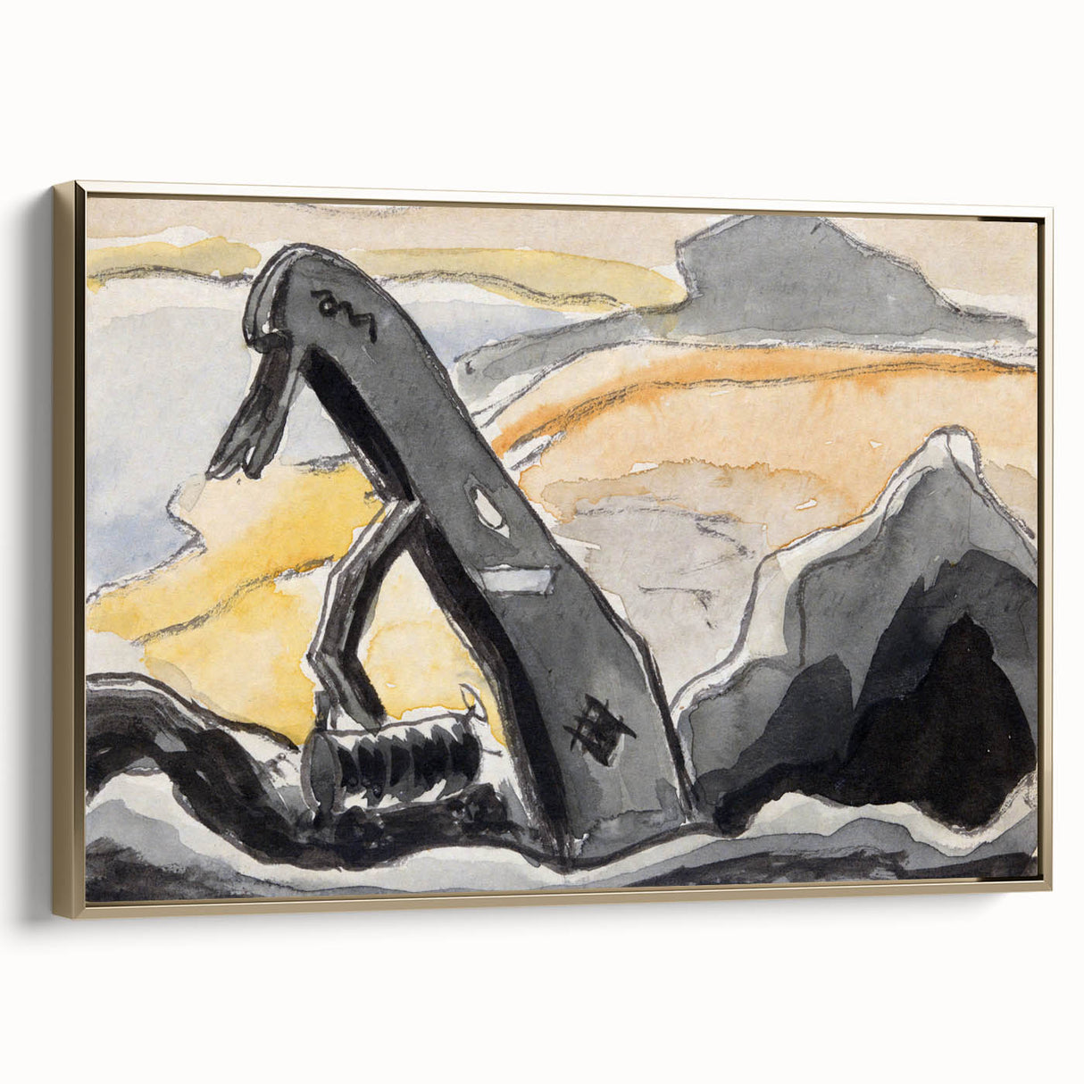 Modern Wall Art Print - Steam Shovel by Arthur Dove - Industrial Decor