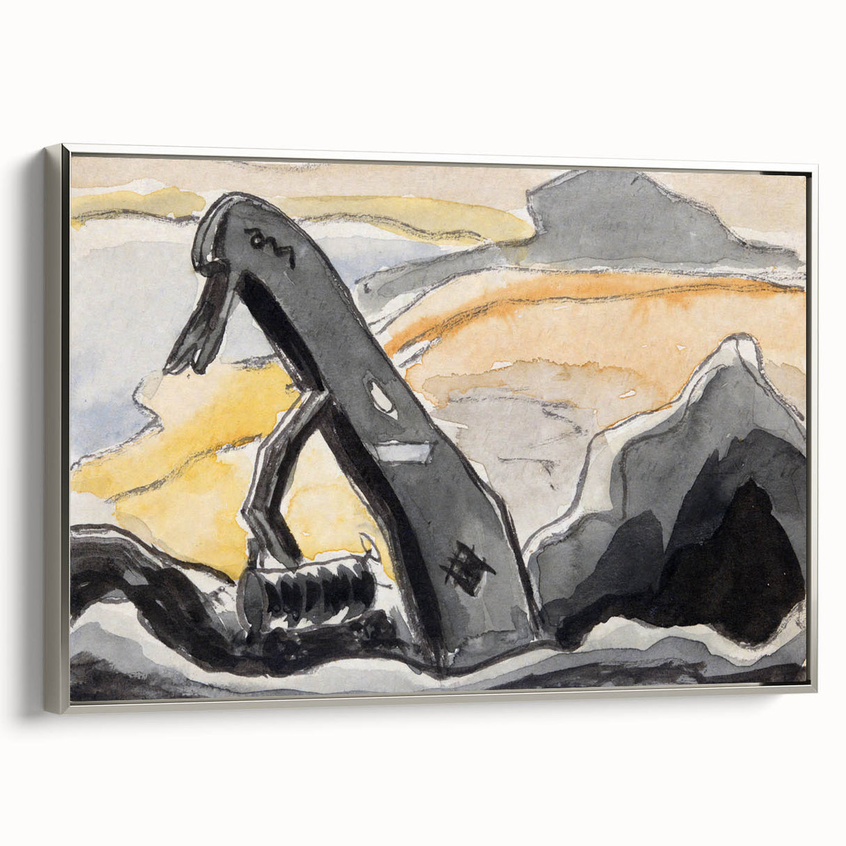 Modern Wall Art Print - Steam Shovel by Arthur Dove - Industrial Decor