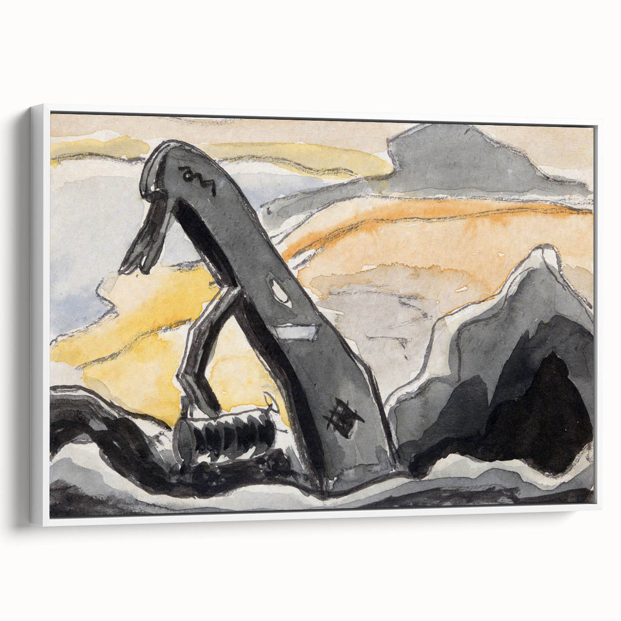 Modern Wall Art Print - Steam Shovel by Arthur Dove - Industrial Decor