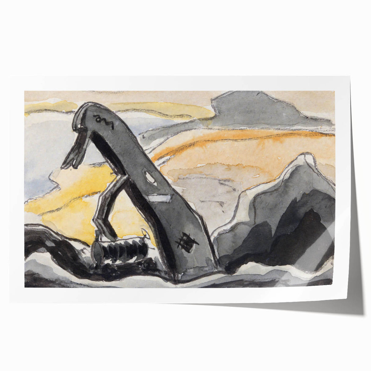 Modern Wall Art Print - Steam Shovel by Arthur Dove - Industrial Decor