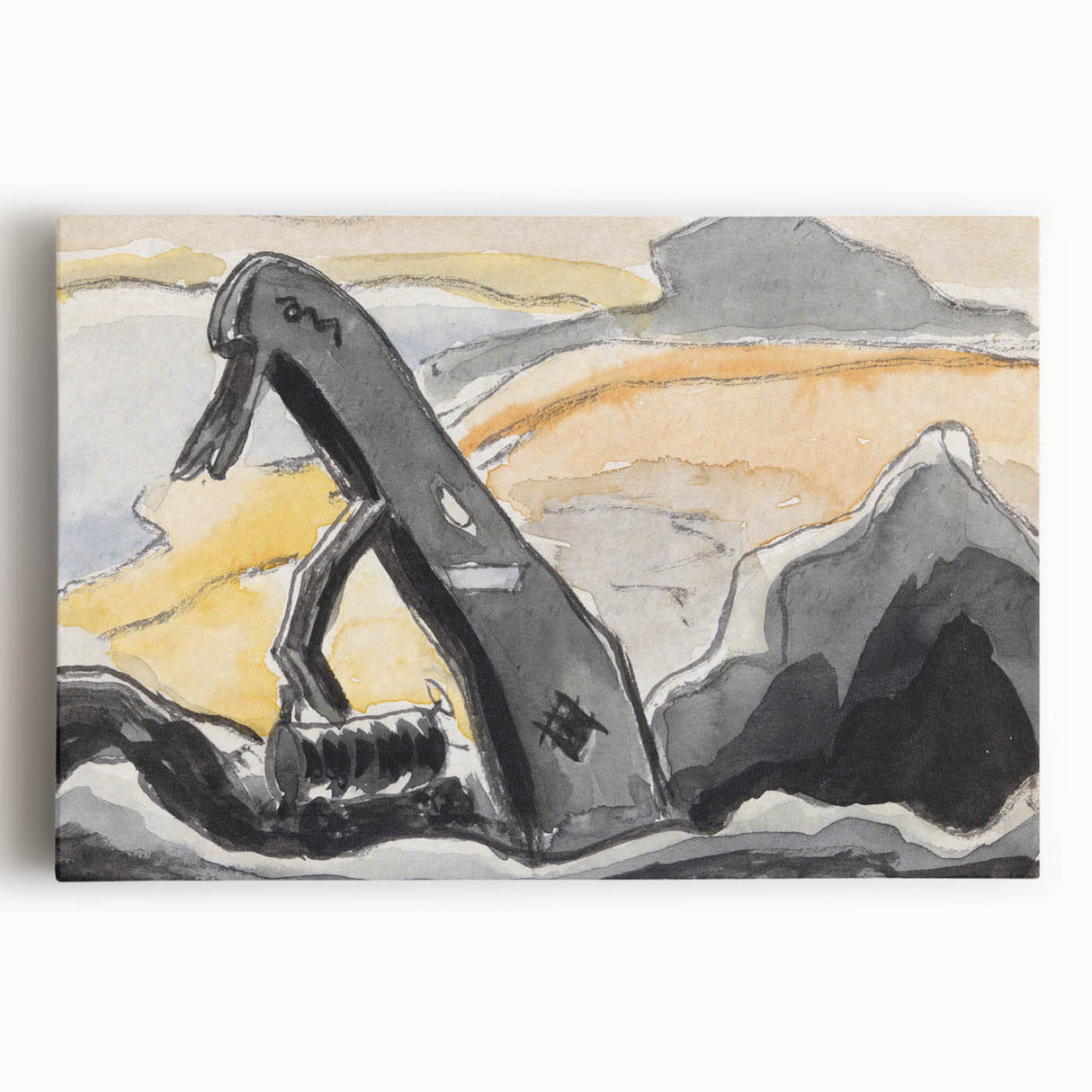 Modern Wall Art Print - Steam Shovel by Arthur Dove - Industrial Decor